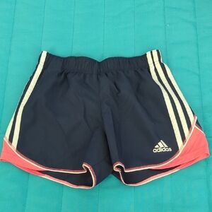 Adidas Navy and Pink Athletic Shorts